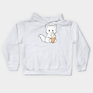 Ice Cream White Fox Kids Hoodie